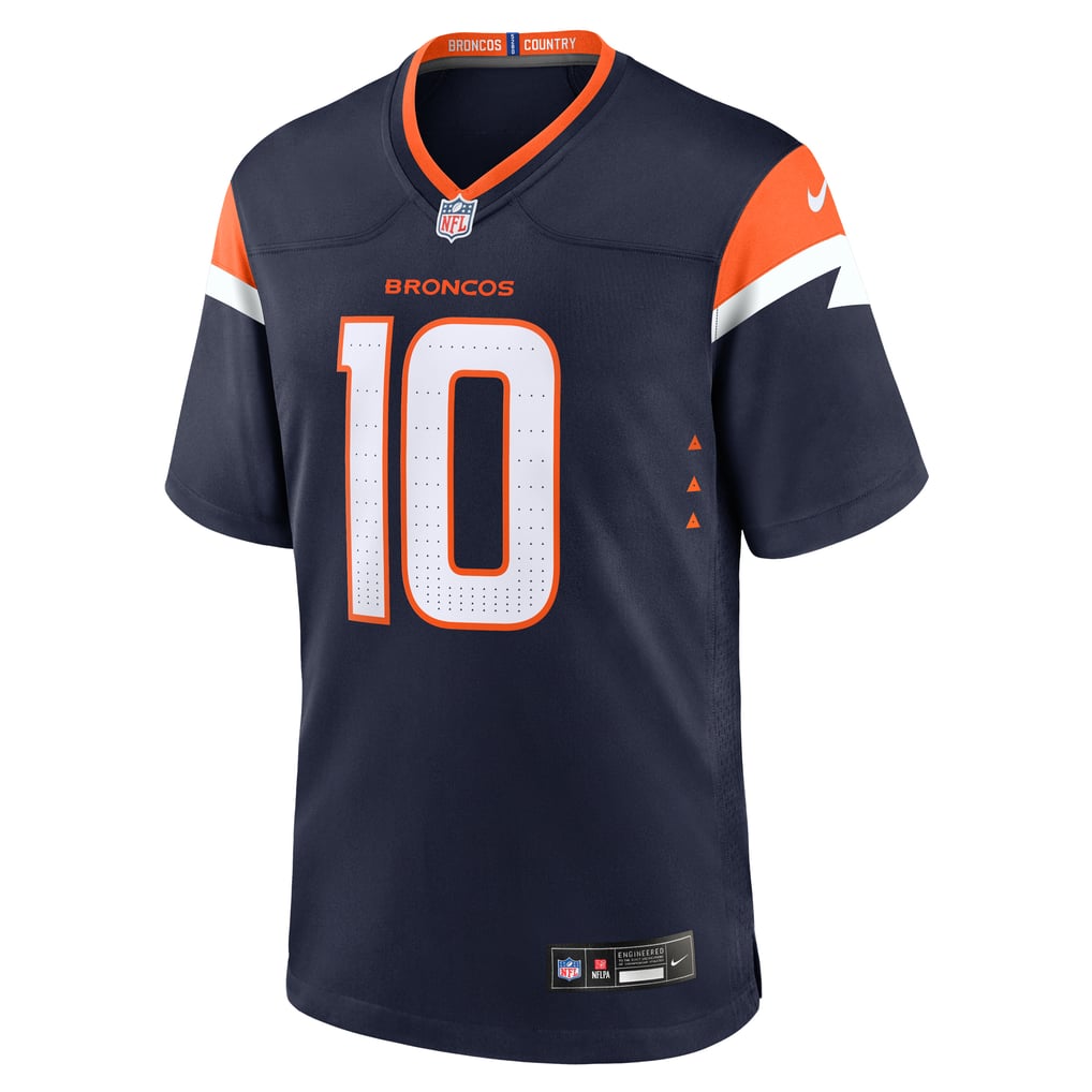Men's Denver Broncos Bo Nix Nike  Navy Alternate Game Jersey - Image 3