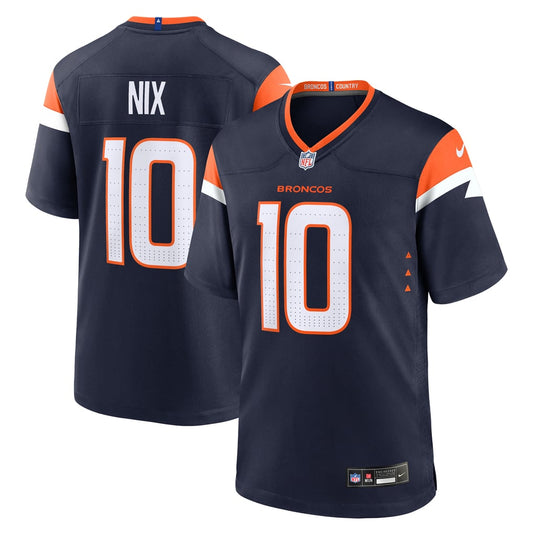 Men's Denver Broncos Bo Nix Nike  Navy Alternate Game Jersey - Image 1