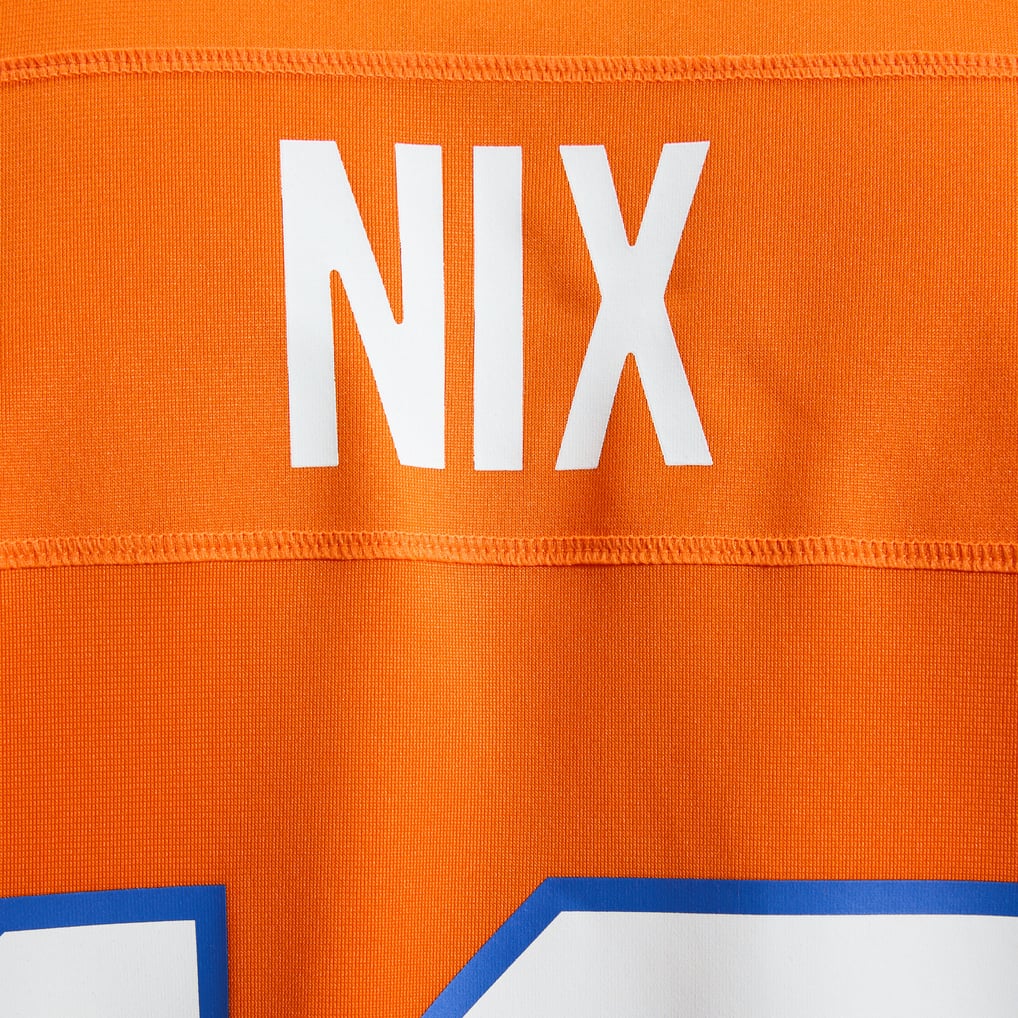 Men's Denver Broncos Bo Nix Nike Orange Mile High Collection 1977 Throwback Player Game Jersey - Image 13