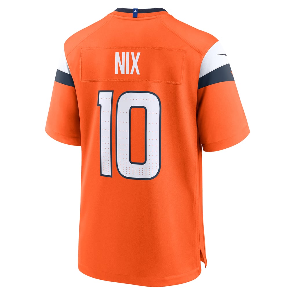 Men's Denver Broncos Bo Nix Nike Orange  Player Game Jersey - Image 4