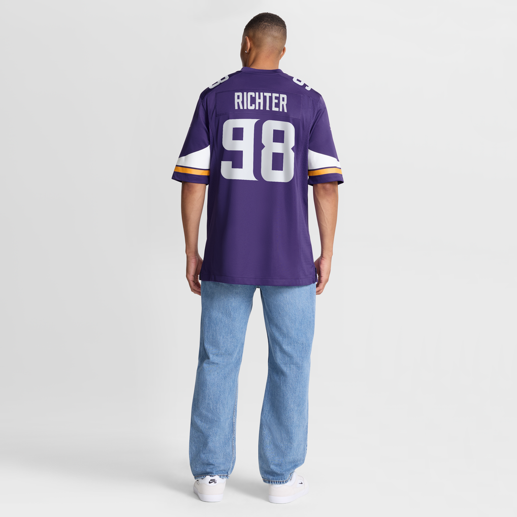 Men's Minnesota Vikings Bo Richter Nike  Purple Team Game Jersey - Image 9