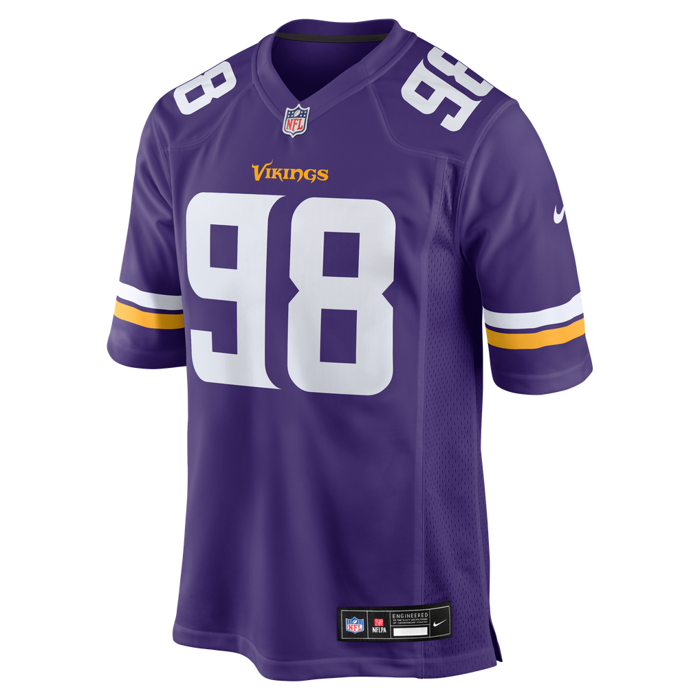 Men's Minnesota Vikings Bo Richter Nike  Purple Team Game Jersey - Image 3