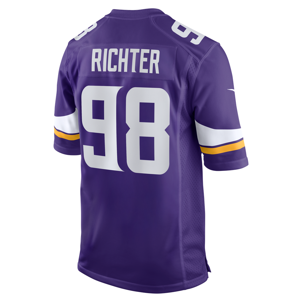 Men's Minnesota Vikings Bo Richter Nike  Purple Team Game Jersey - Image 4