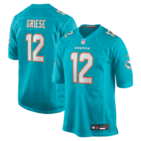 Men's Miami Dolphins Bob Griese Nike Aqua Game Retired Player Jersey - Image 1