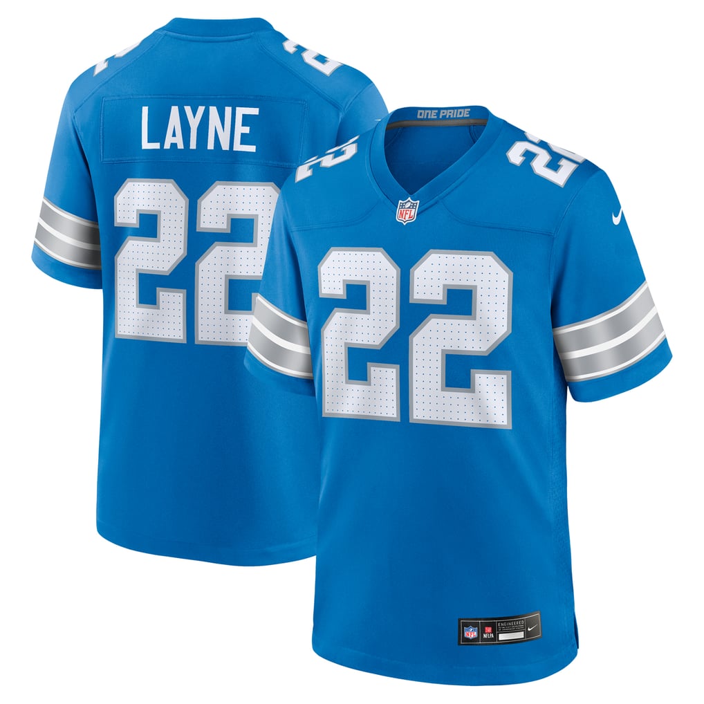 Men's Detroit Lions Bobby Layne Nike  Blue Retired Player Game Jersey - Image 2