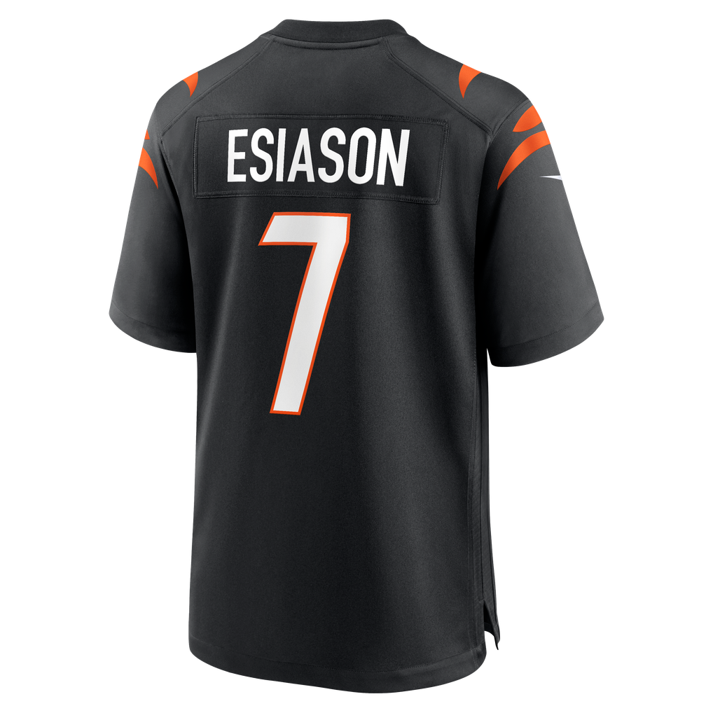 Men's Cincinnati Bengals Boomer Esiason Nike Black Retired Player Jersey - Image 4