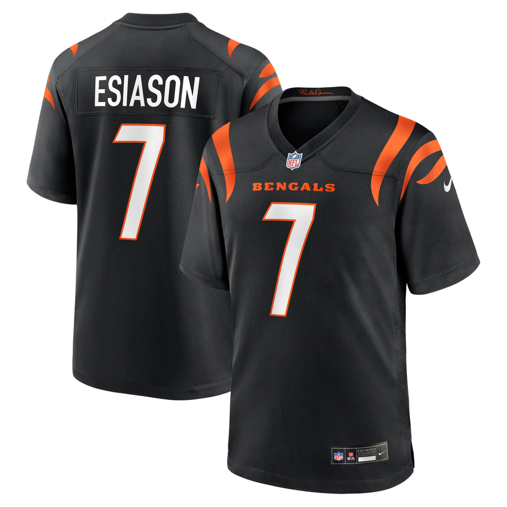 Men's Cincinnati Bengals Boomer Esiason Nike Black Retired Player Jersey - Image 1