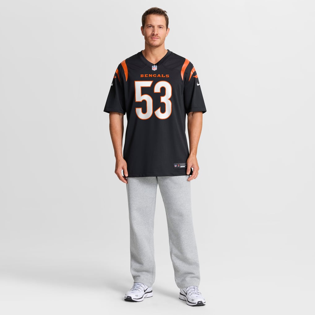 Men's Cincinnati Bengals Boye Mafe Nike Black Team Game Jersey - Image 5