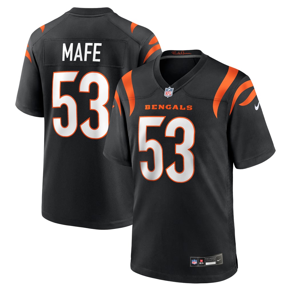 Men's Cincinnati Bengals Boye Mafe Nike Black Team Game Jersey - Image 1