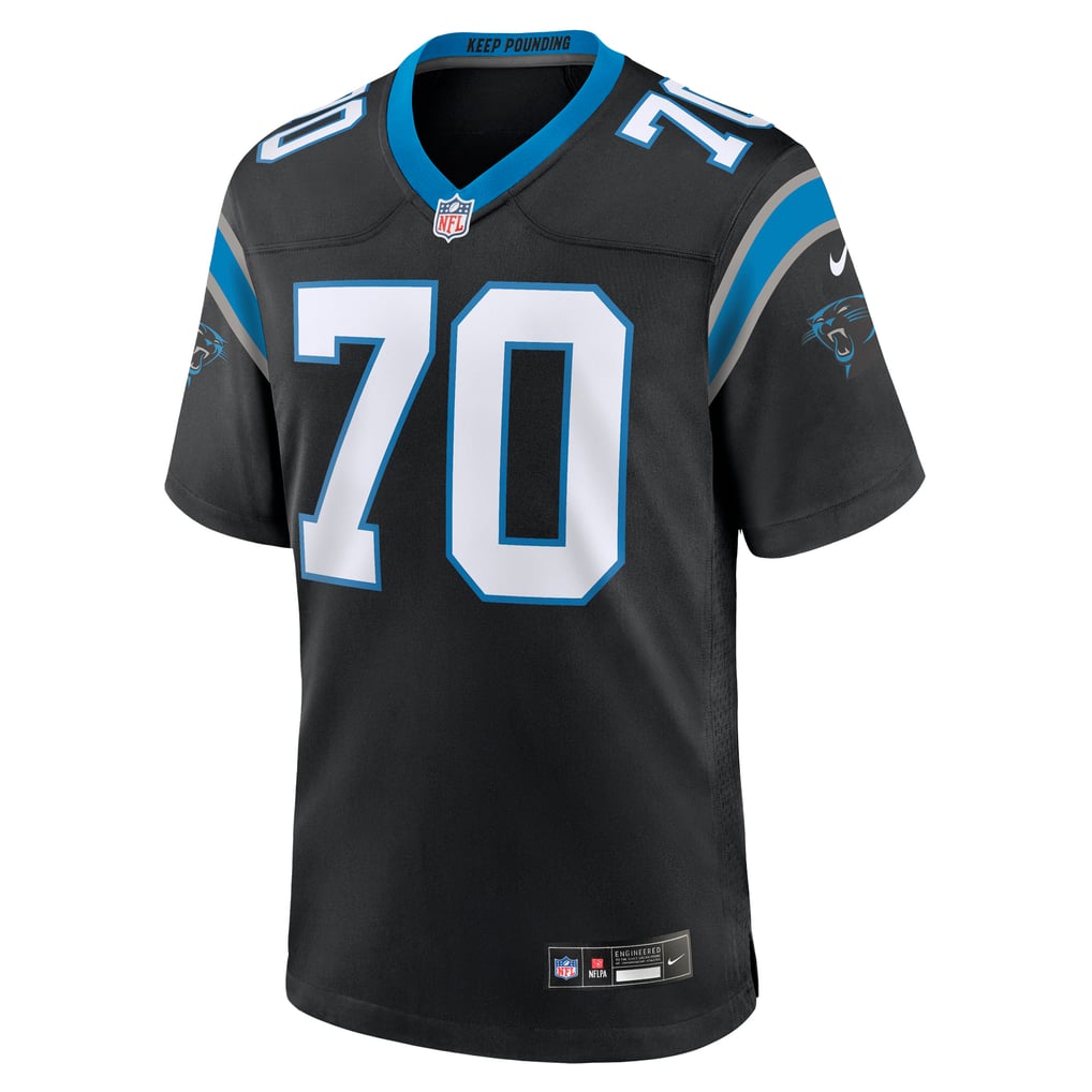 Men's Carolina Panthers Brady Christensen Nike Black Team Game Jersey - Image 3