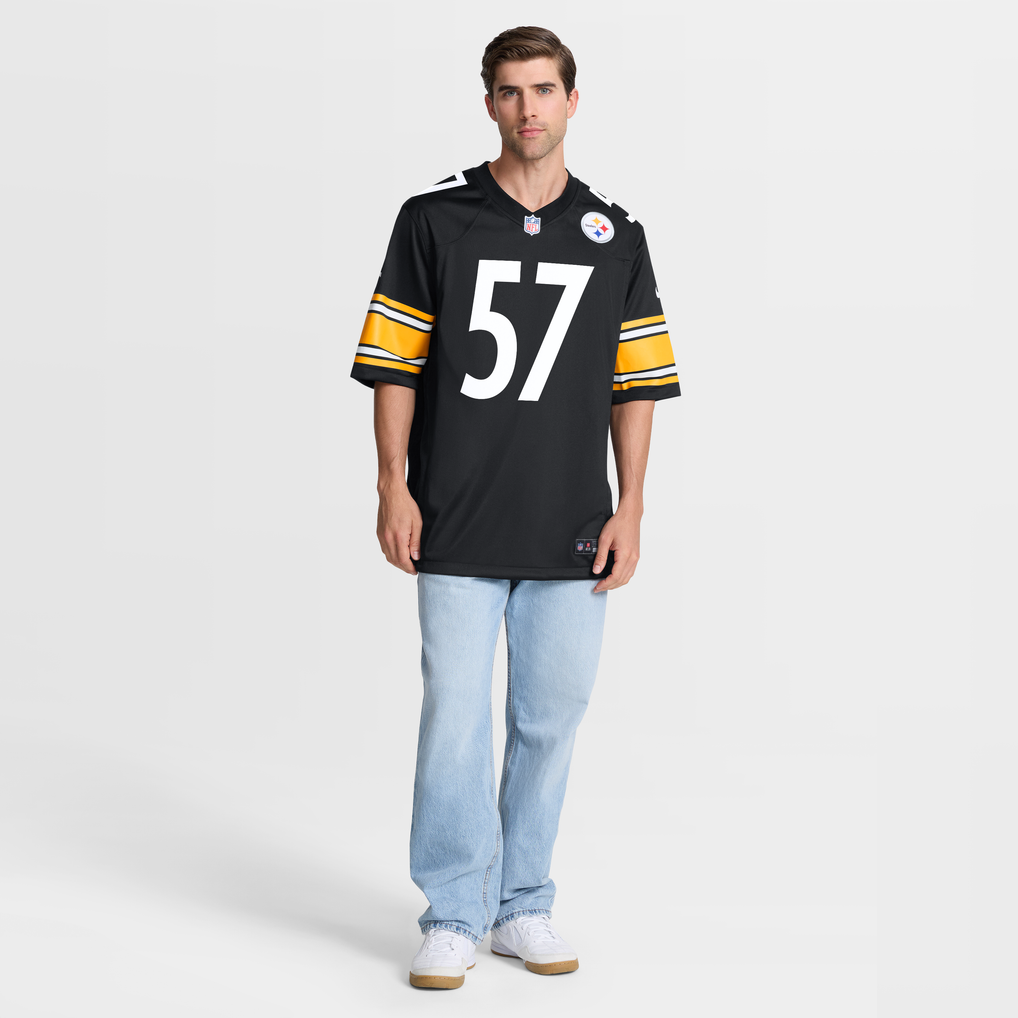 Men's Pittsburgh Steelers Bradyn Swinson Nike Black Team Game Jersey - Image 5