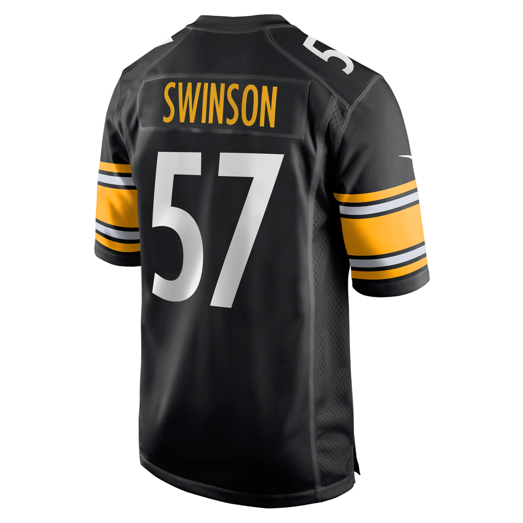 Men's Pittsburgh Steelers Bradyn Swinson Nike Black Team Game Jersey - Image 7