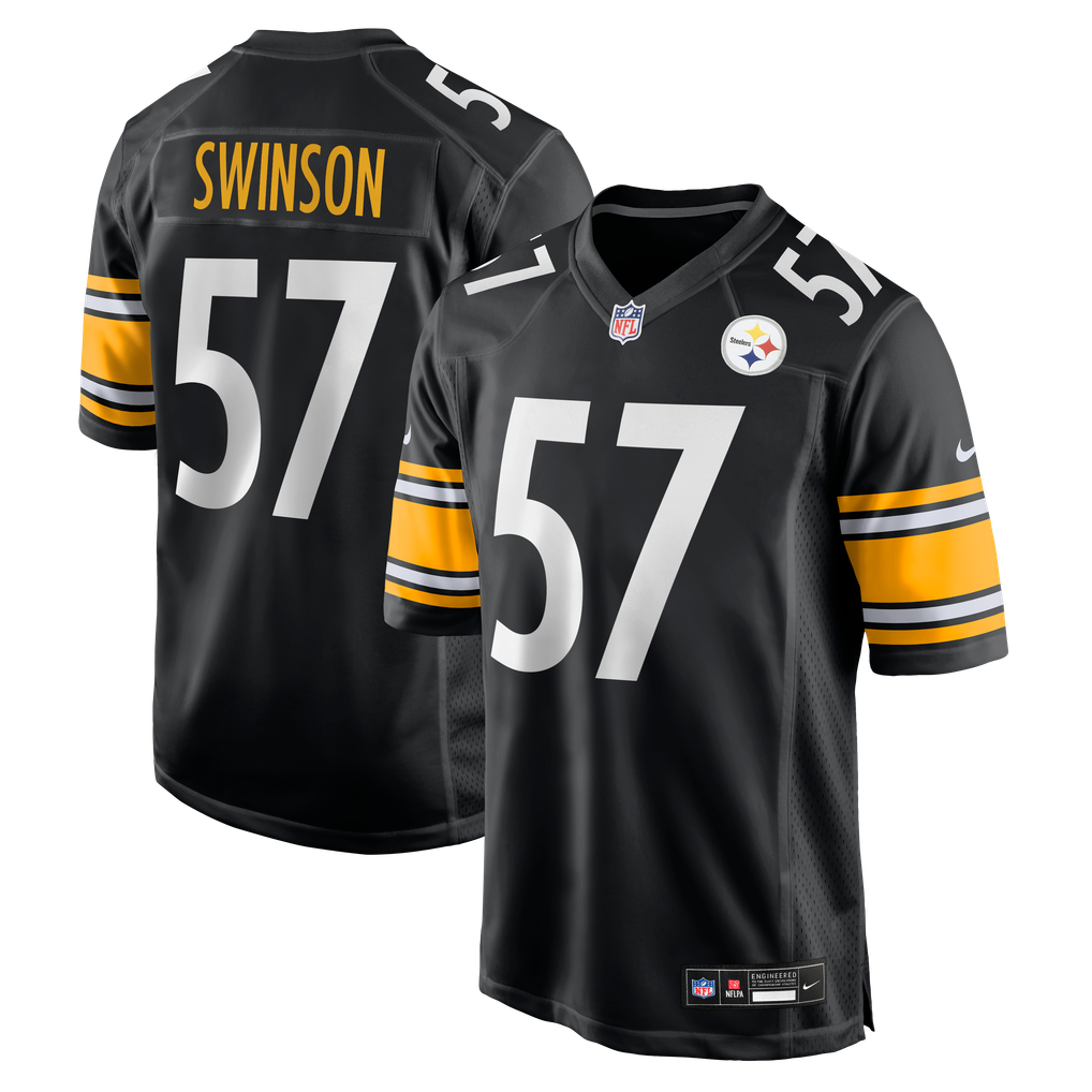 Men's Pittsburgh Steelers Bradyn Swinson Nike Black Team Game Jersey - Image 1