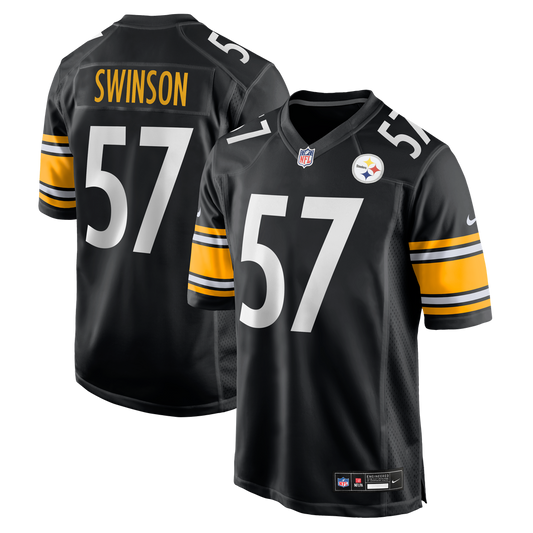Men's Pittsburgh Steelers Bradyn Swinson Nike Black Team Game Jersey - Image 1