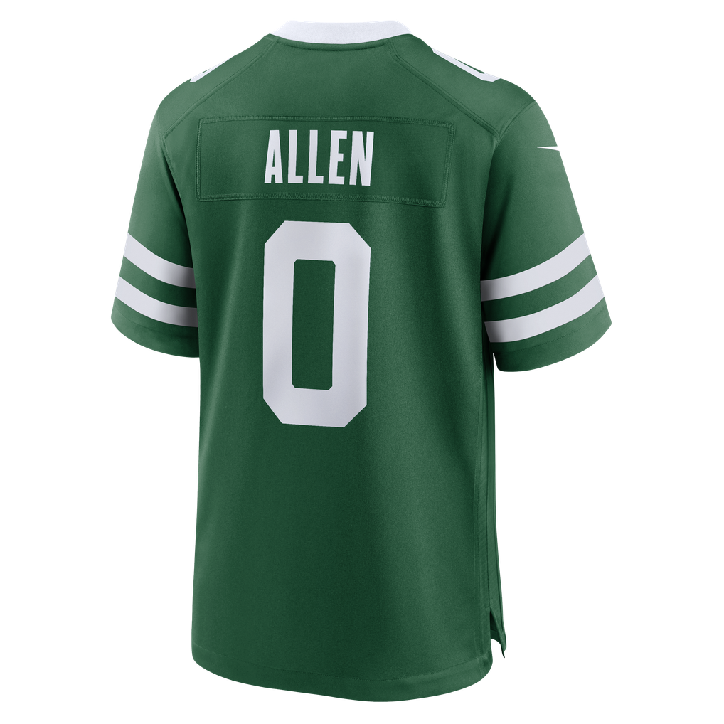 Men's New York Jets Braelon Allen Nike Legacy Green Game Jersey - Image 4