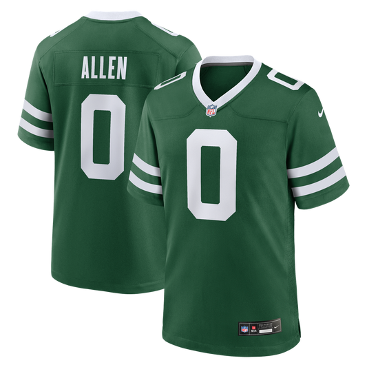 Men's New York Jets Braelon Allen Nike Legacy Green Game Jersey - Image 1