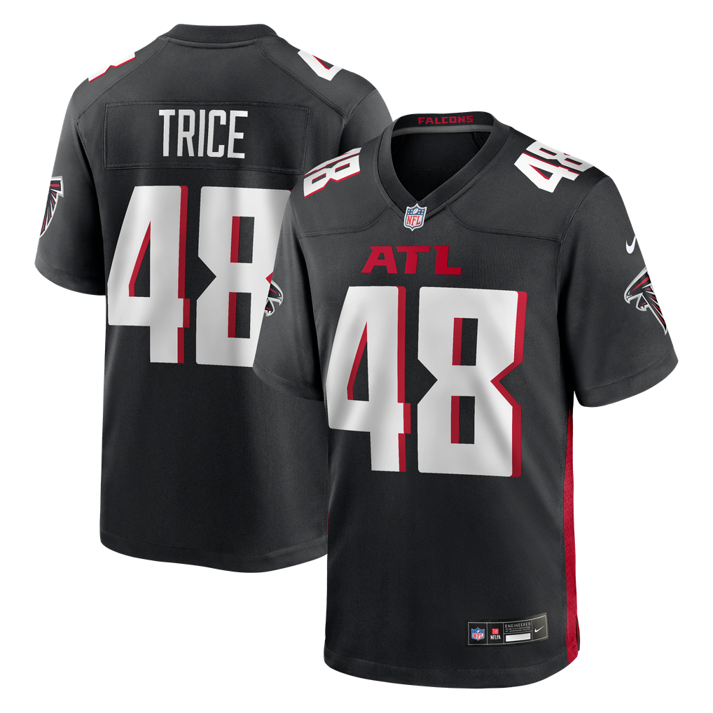 Men's Atlanta Falcons Bralen Trice Nike Black Team Game Jersey