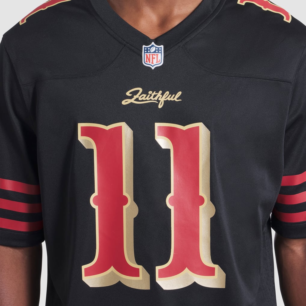 Men's San Francisco 49ers Brandon Aiyuk Nike Black Rivalries Collection Game Jersey - Image 7