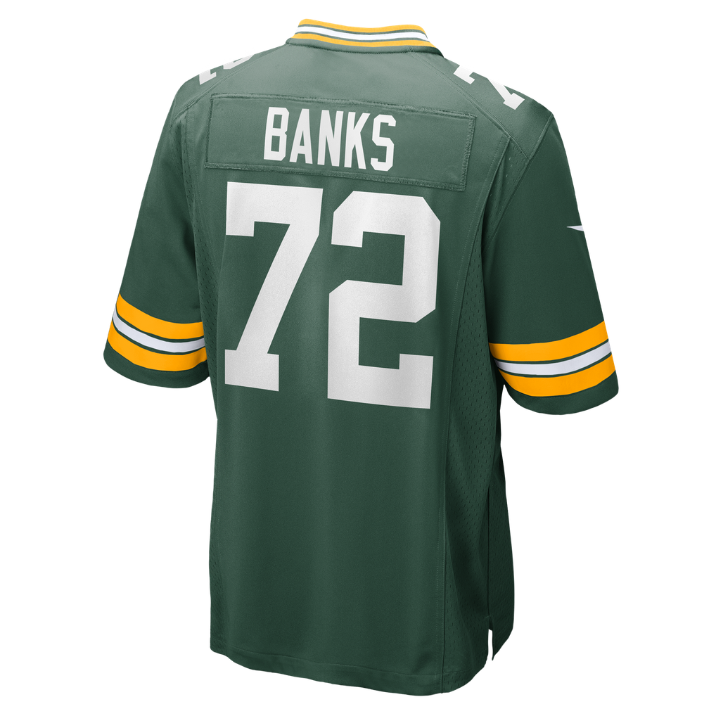 Men's Green Bay Packers Brant Banks Nike  Green Team Game Jersey - Image 4