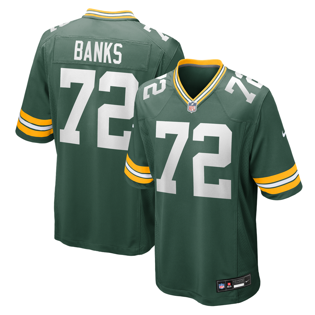 Men's Green Bay Packers Brant Banks Nike  Green Team Game Jersey - Image 1