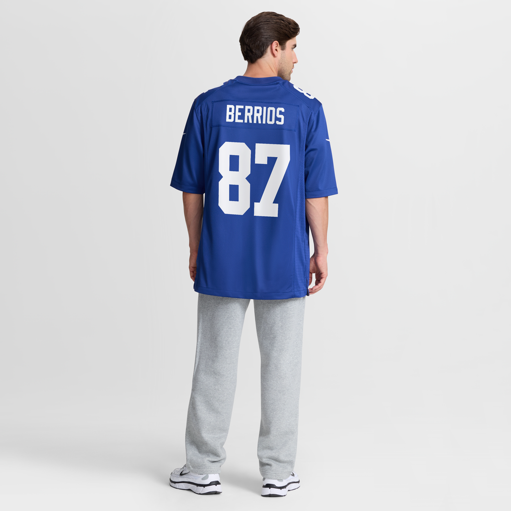 Men's New York Giants Braxton Berrios Nike Royal Team Game Jersey - Image 4