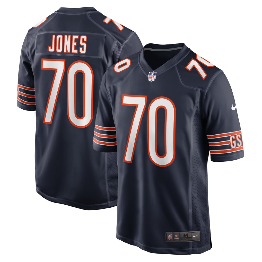 Men's Chicago Bears Braxton Jones Nike Navy Game Player Jersey - Image 2