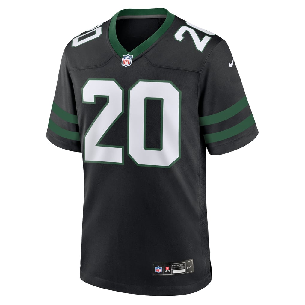 Men's New York Jets Breece Hall Nike Legacy Black Alternate Game Jersey - Image 3