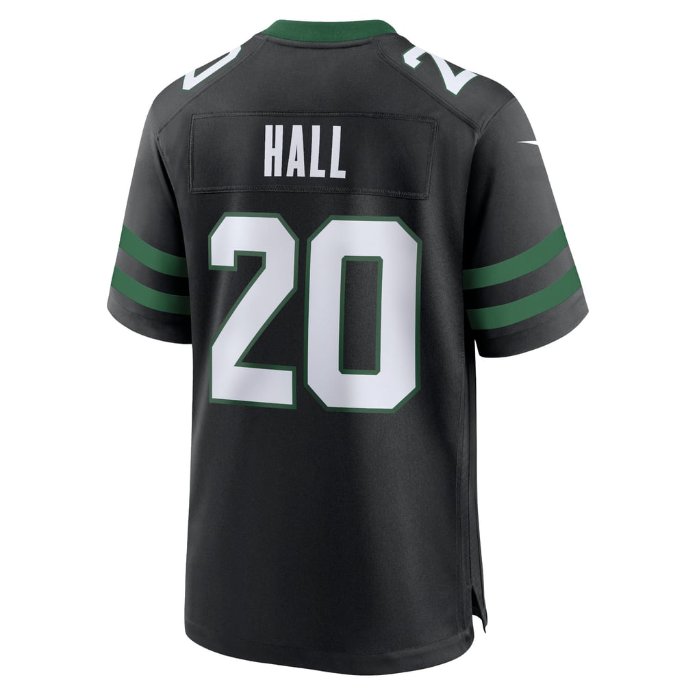Men's New York Jets Breece Hall Nike Legacy Black Alternate Game Jersey - Image 4