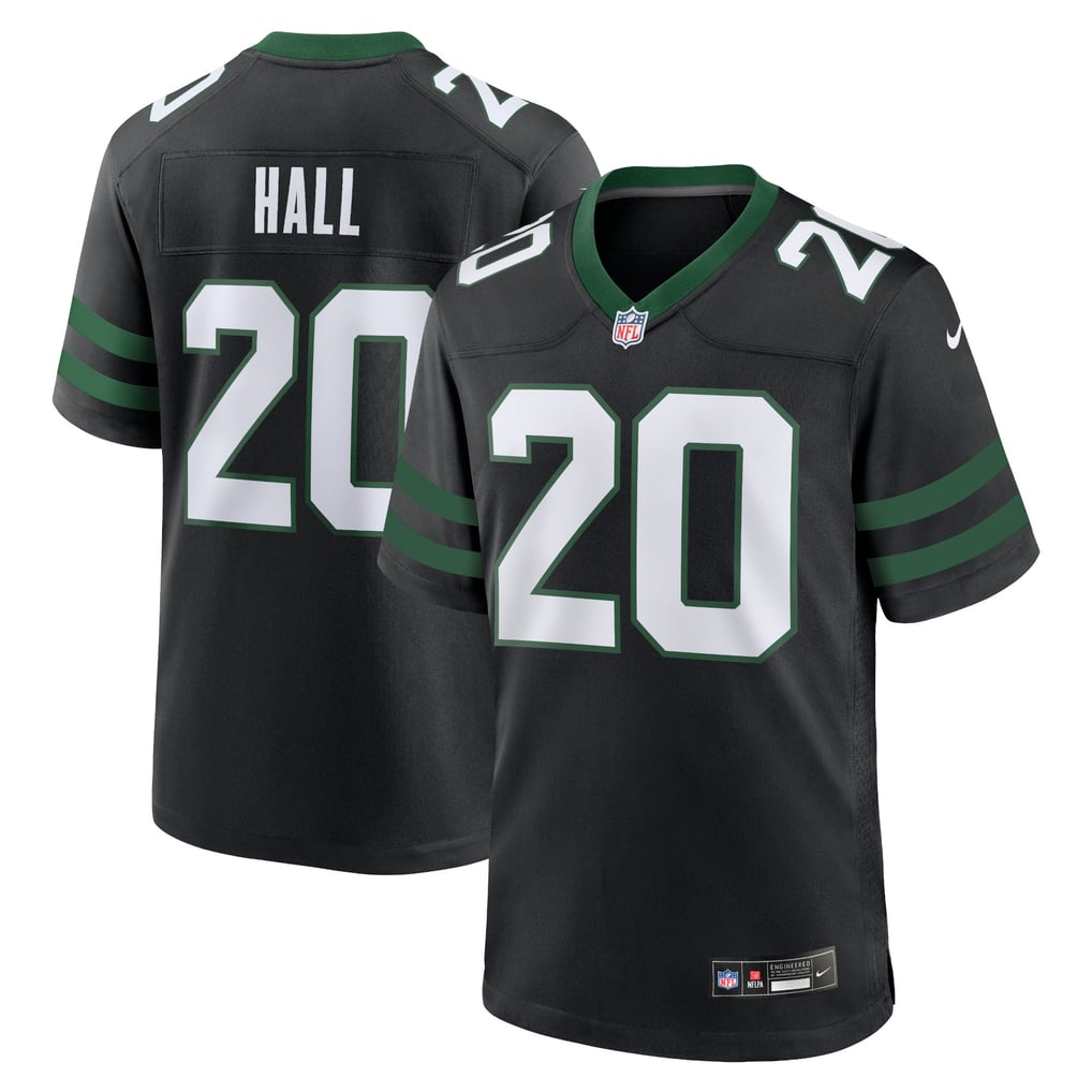 Men's New York Jets Breece Hall Nike Legacy Black Alternate Game Jersey - Image 1