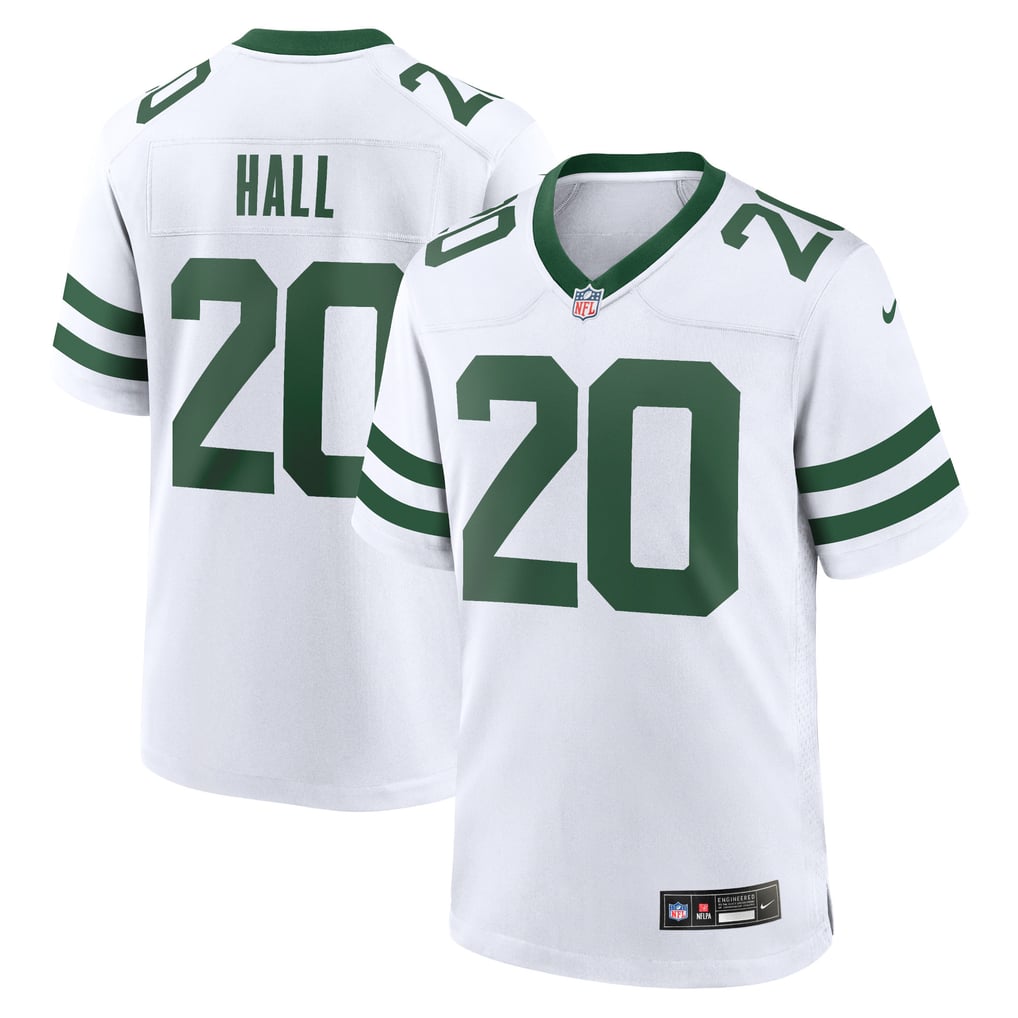 Men's New York Jets Breece Hall Nike Legacy White Game Jersey - Image 2