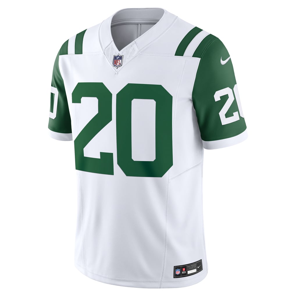 Men's New York Jets Breece Hall Nike White Classic Alternate Vapor F.U.S.E. Limited Jersey - Image 3