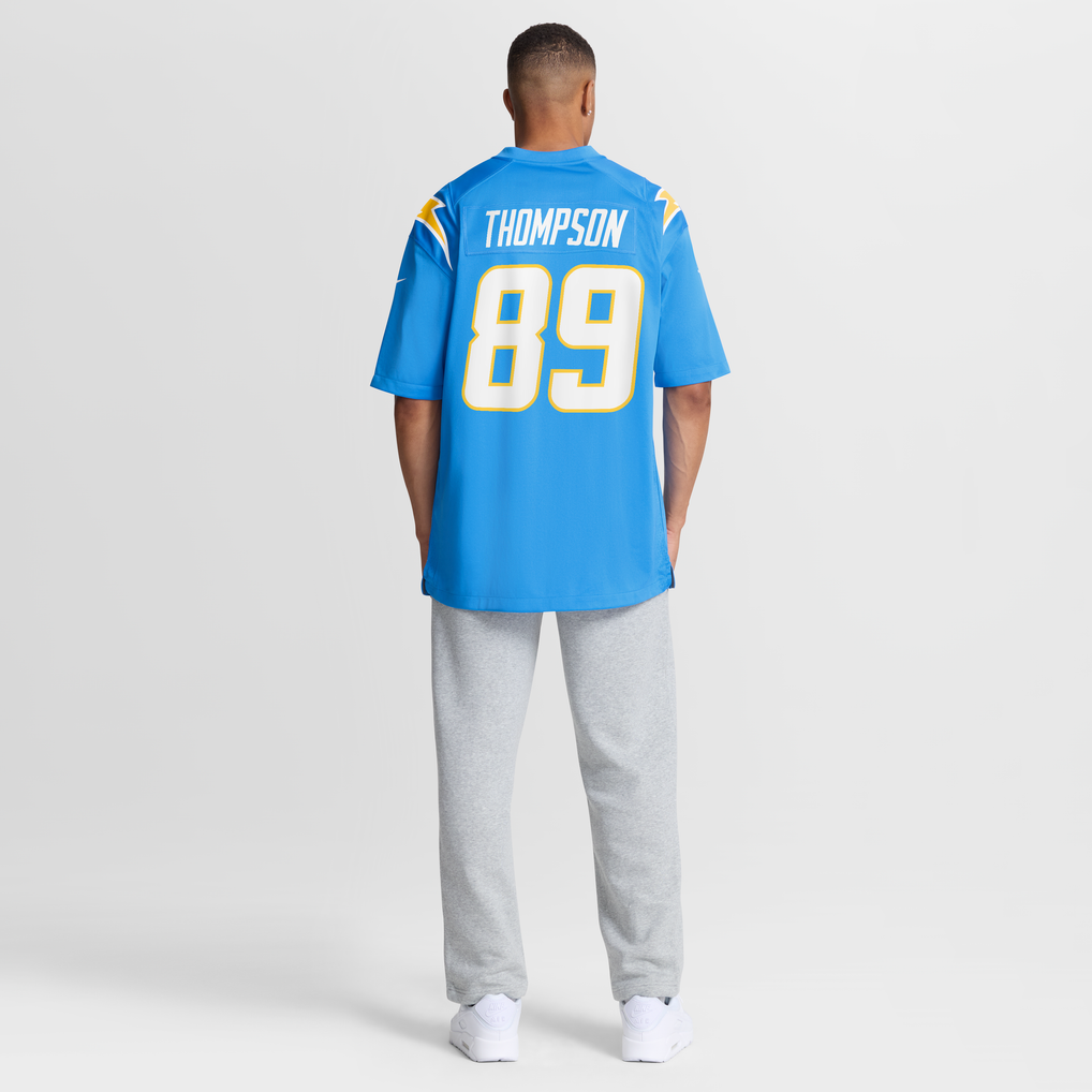 Men's Los Angeles Chargers Brenen Thompson Nike Powder Blue Team Game Jersey - Image 4