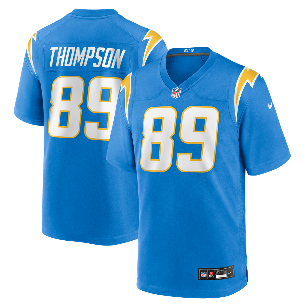 Men's Los Angeles Chargers Brenen Thompson Nike Powder Blue Team Game Jersey - Image 1