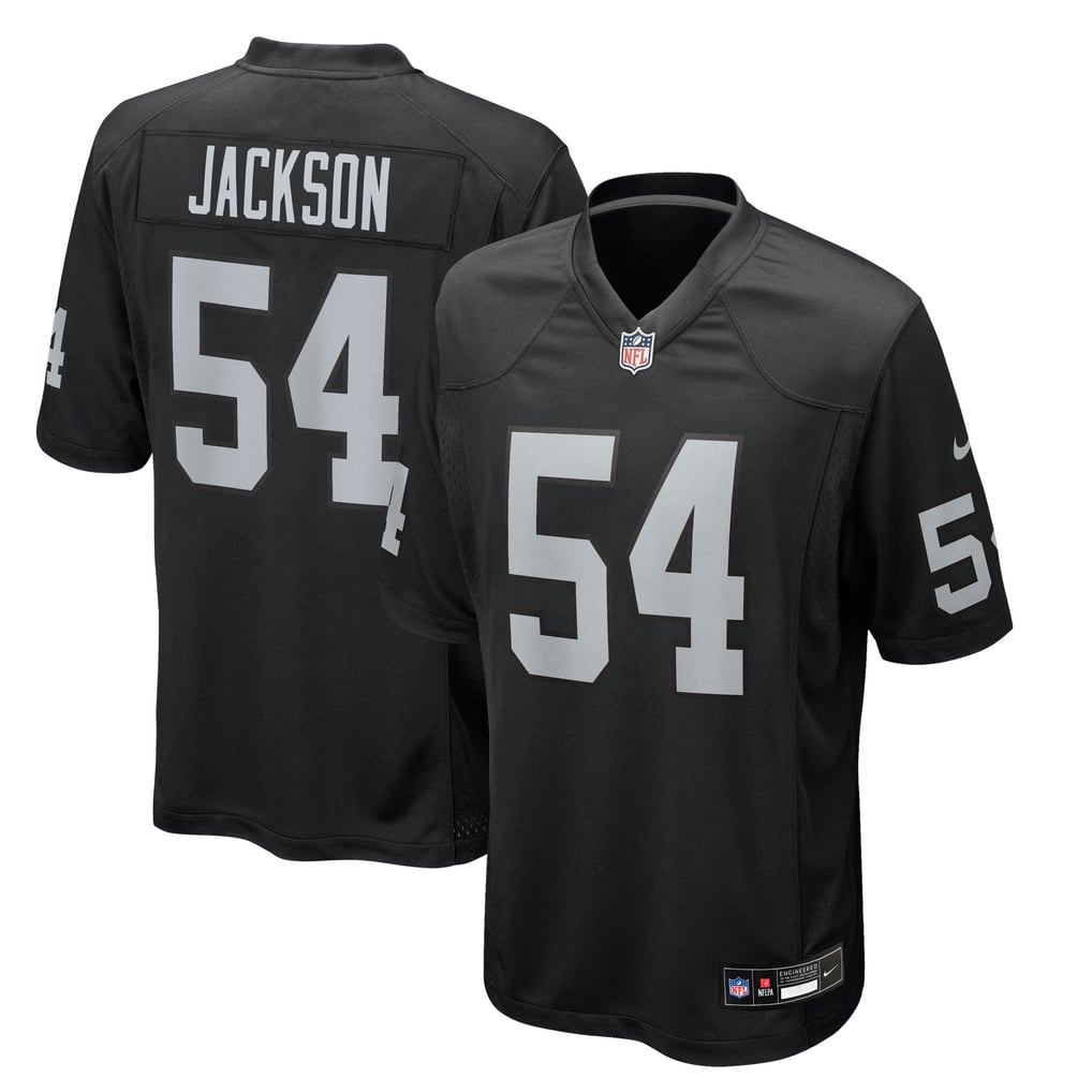 Men's Las Vegas Raiders Brennan Jackson Nike  Black Team Game Jersey - Image 2