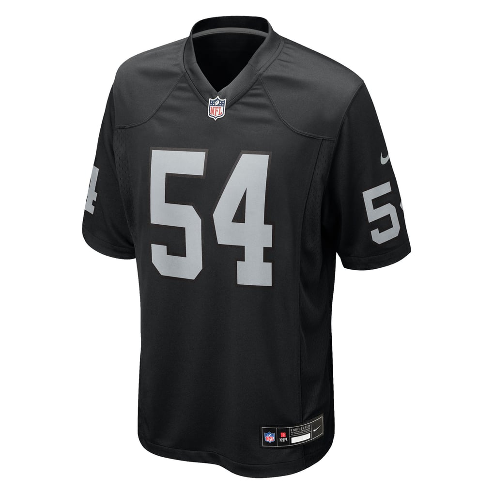 Men's Las Vegas Raiders Brennan Jackson Nike  Black Team Game Jersey - Image 3