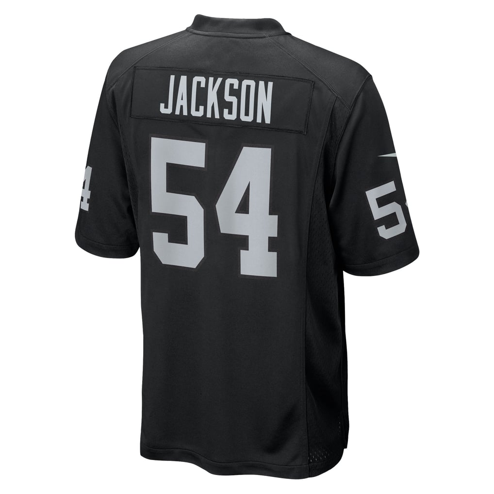 Men's Las Vegas Raiders Brennan Jackson Nike  Black Team Game Jersey - Image 4