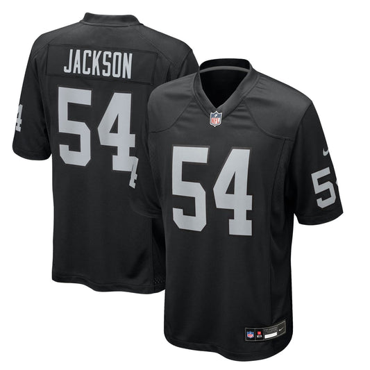 Men's Las Vegas Raiders Brennan Jackson Nike  Black Team Game Jersey - Image 1