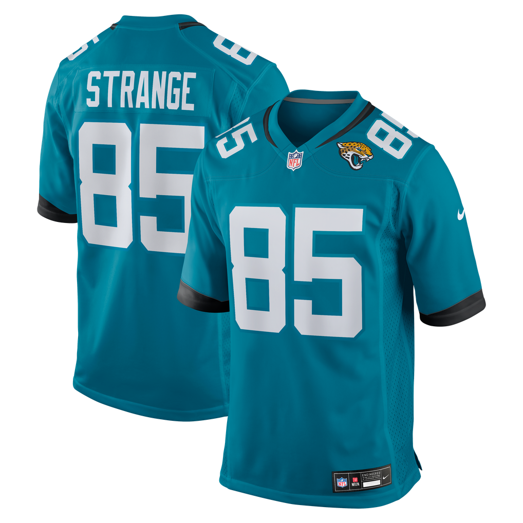Men's Jacksonville Jaguars Brenton Strange Nike  Teal Team Game Jersey - Image 2