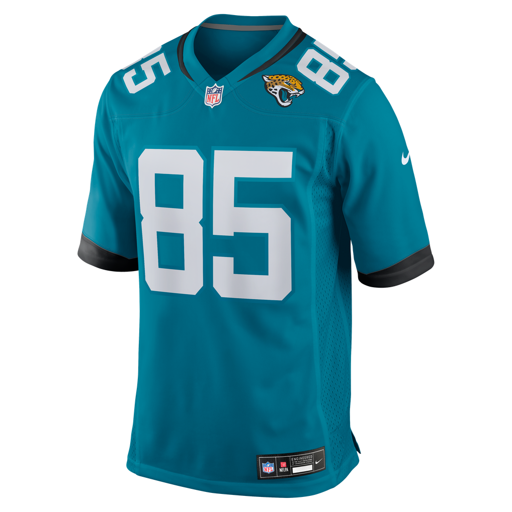 Men's Jacksonville Jaguars Brenton Strange Nike  Teal Team Game Jersey - Image 3