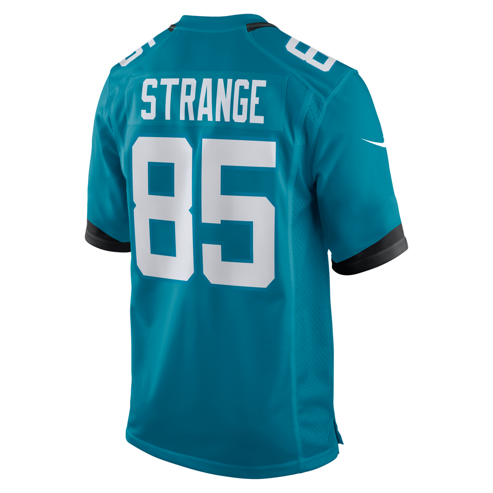 Men's Jacksonville Jaguars Brenton Strange Nike  Teal Team Game Jersey - Image 4