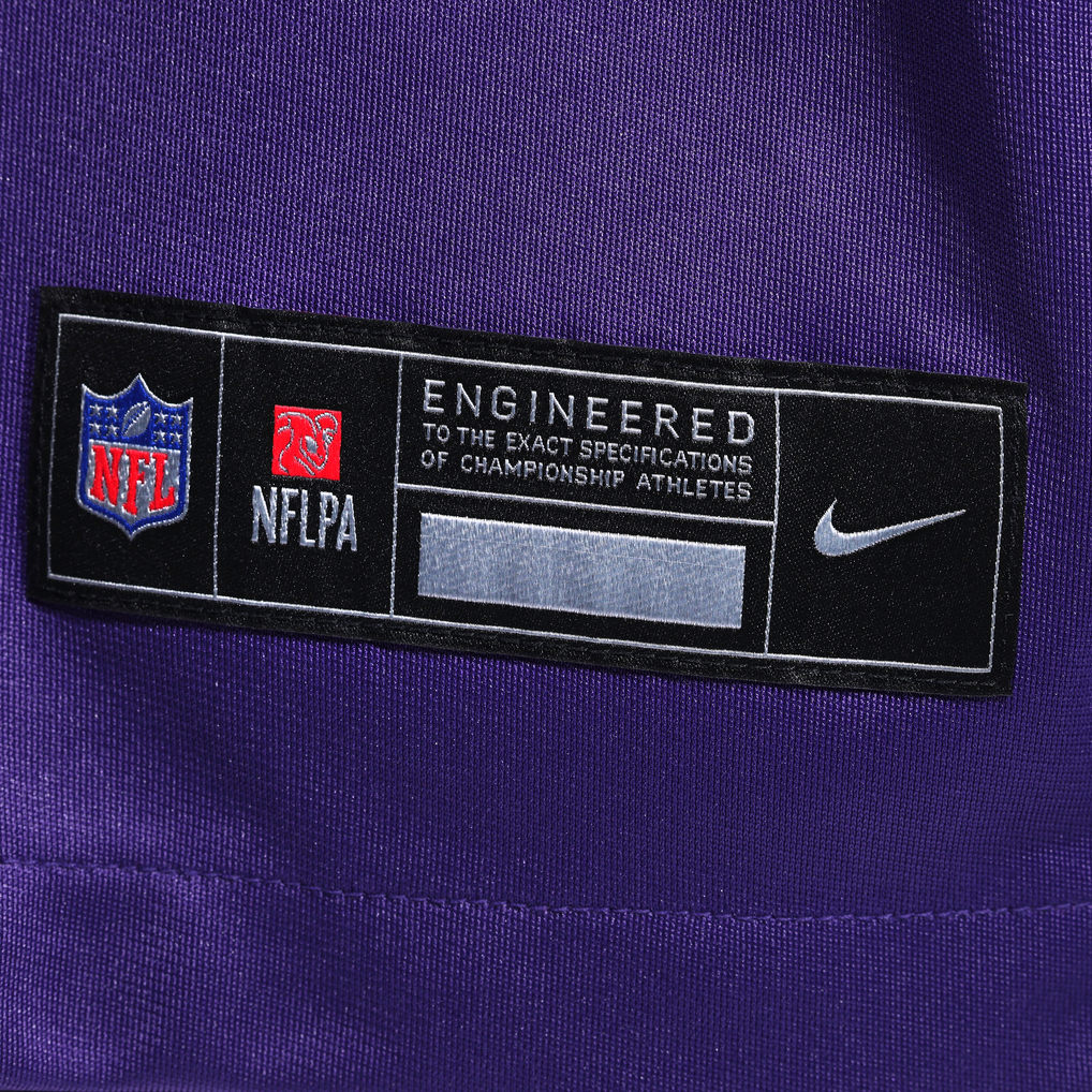 Men's Minnesota Vikings Brett Thorson Nike Purple Team Game Jersey - Image 9