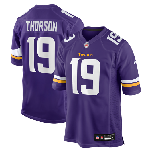 Men's Minnesota Vikings Brett Thorson Nike Purple Team Game Jersey - Image 1