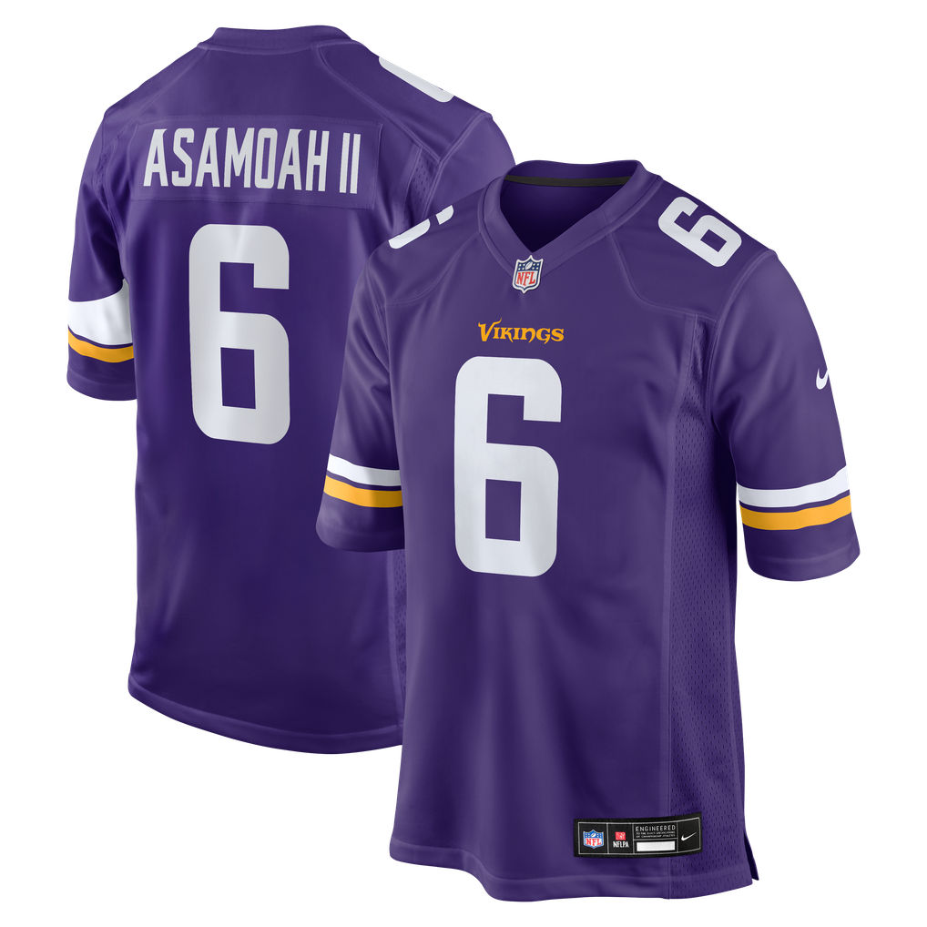 Men's Minnesota Vikings Brian Asamoah II Nike  Purple  Game Jersey - Image 2
