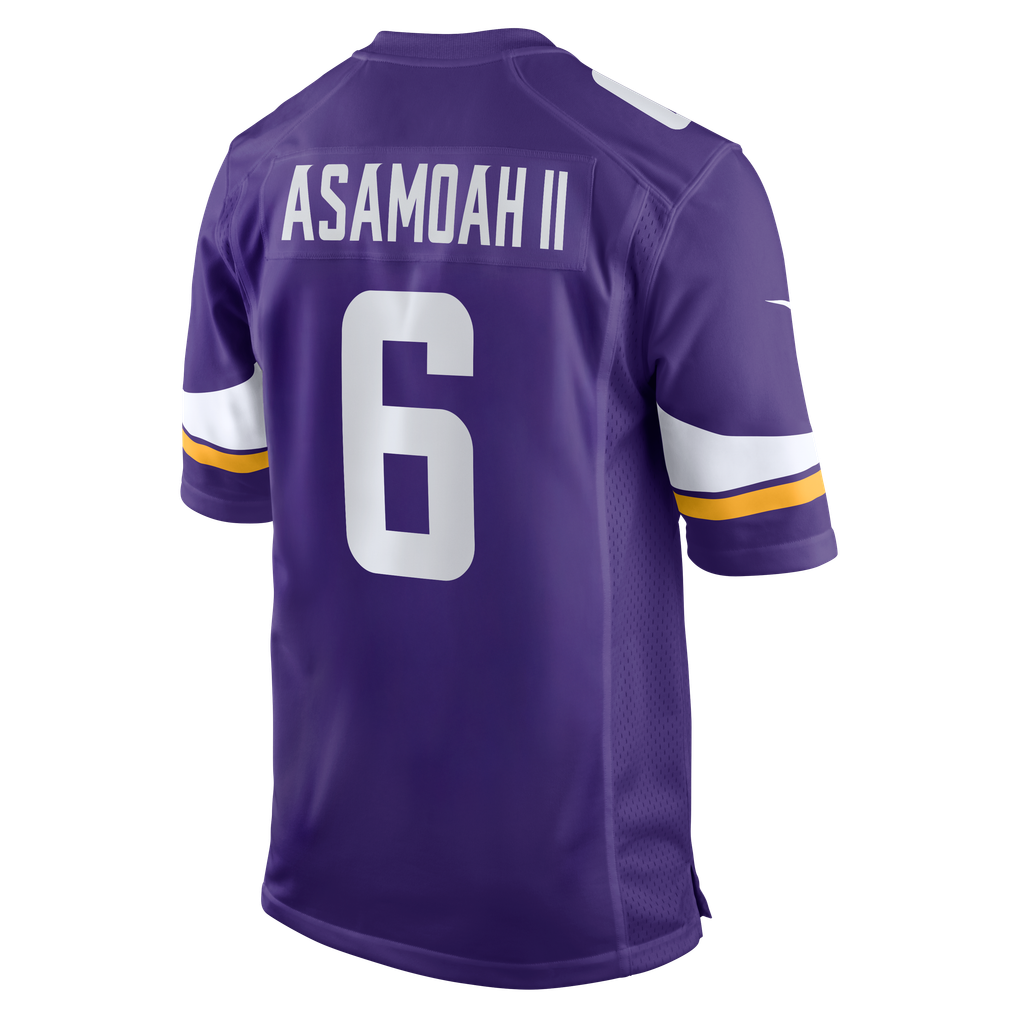 Men's Minnesota Vikings Brian Asamoah II Nike  Purple  Game Jersey - Image 4