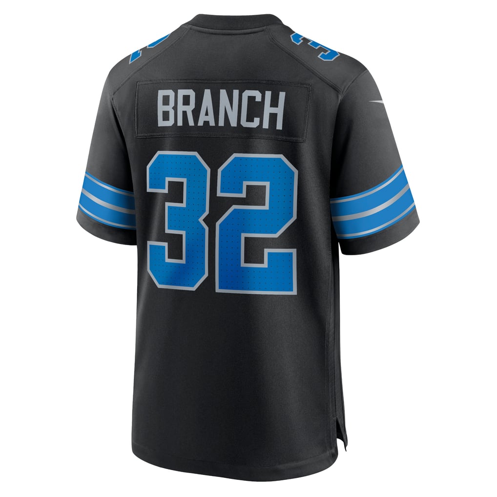 Men's Detroit Lions Brian Branch Nike Black Alternate Game Jersey - Image 4
