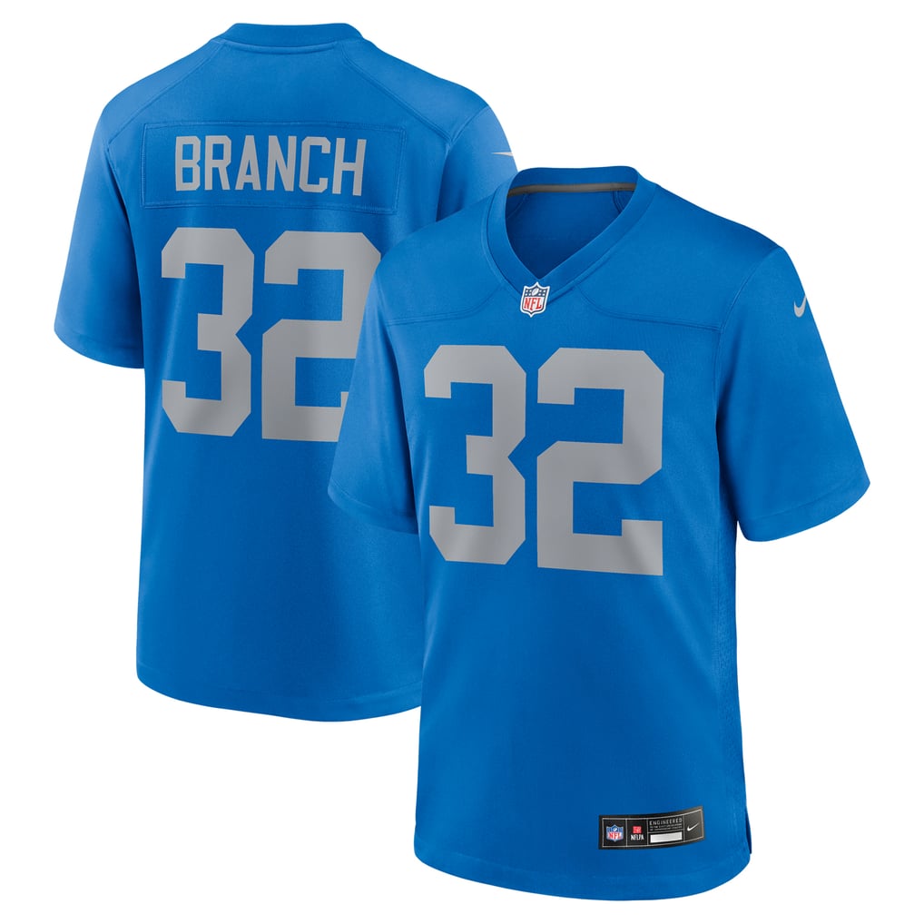 Men's Detroit Lions Brian Branch Nike  Blue Alternate Game Jersey - Image 1