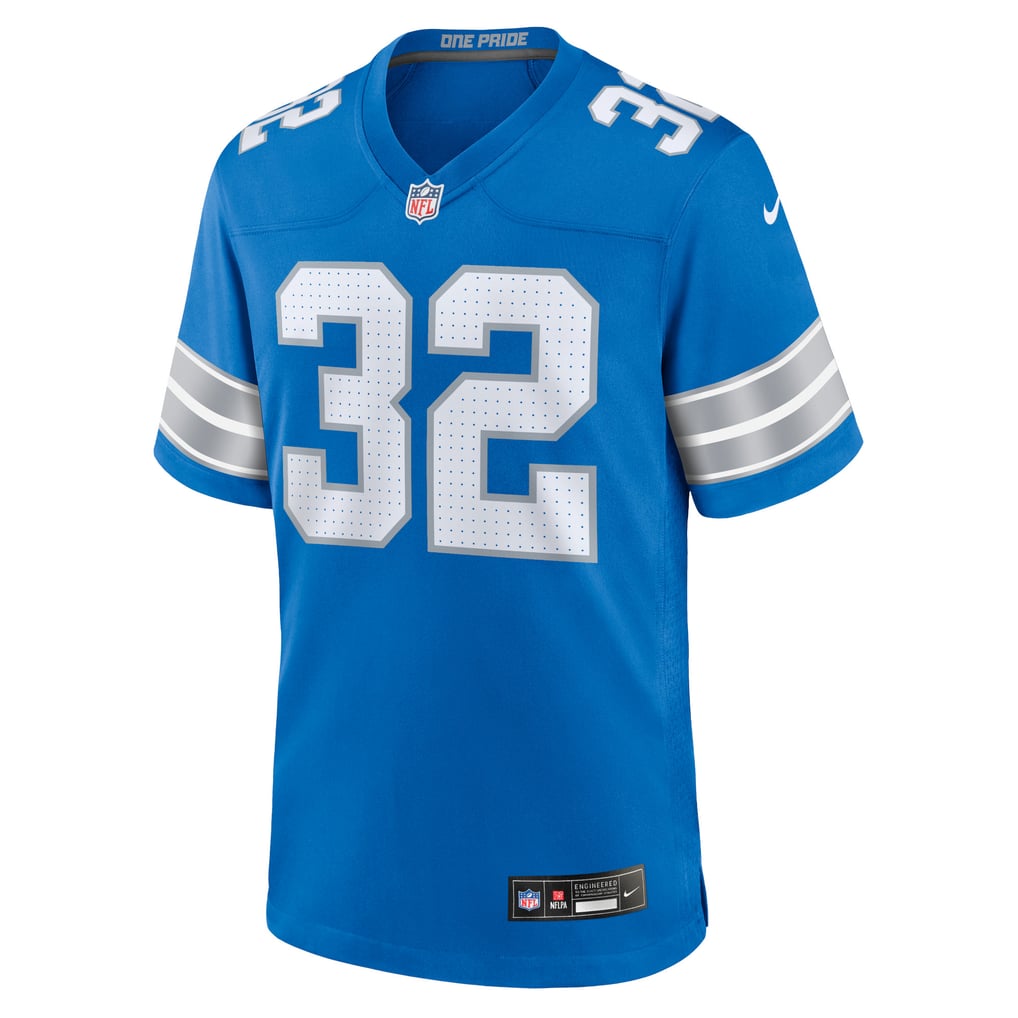 Men's Detroit Lions Brian Branch Nike Blue Game Jersey - Image 3