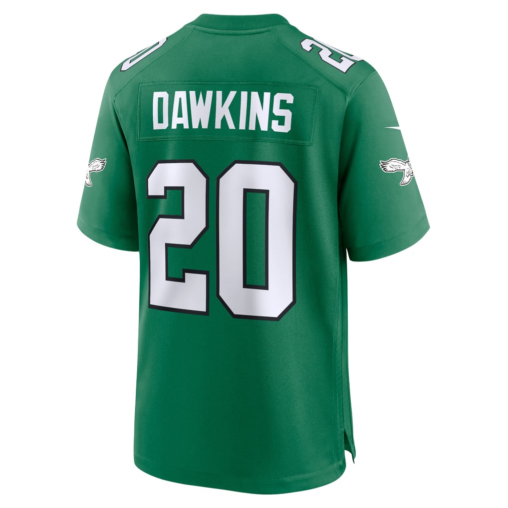 Men's Philadelphia Eagles Brian Dawkins Nike Kelly Green Alternate Retired Player Game Jersey - Image 4