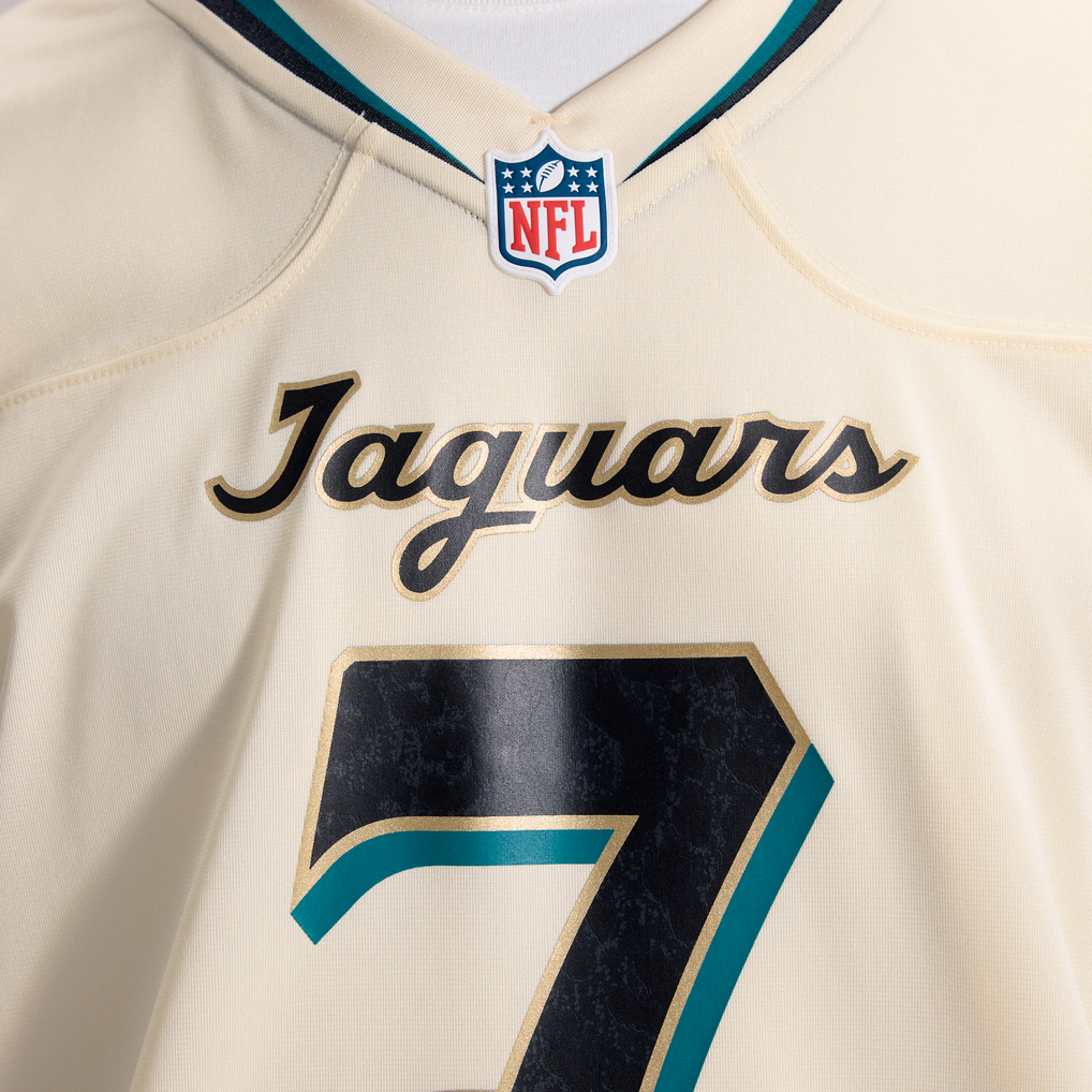 Men's Jacksonville Jaguars Brian Thomas Jr. Nike Natural 2026 Rivalries Collection Game Jersey - Image 11