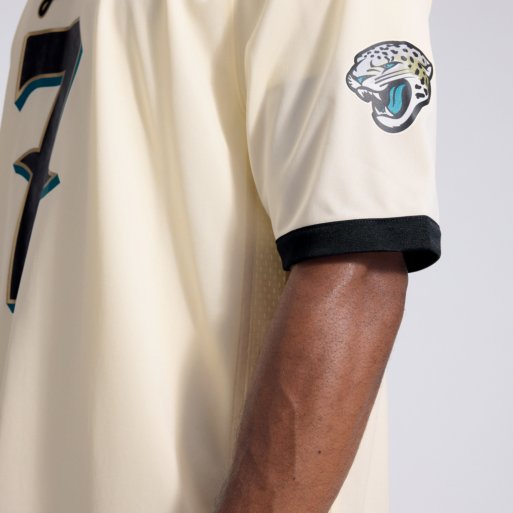 Men's Jacksonville Jaguars Brian Thomas Jr. Nike Natural 2026 Rivalries Collection Game Jersey - Image 13